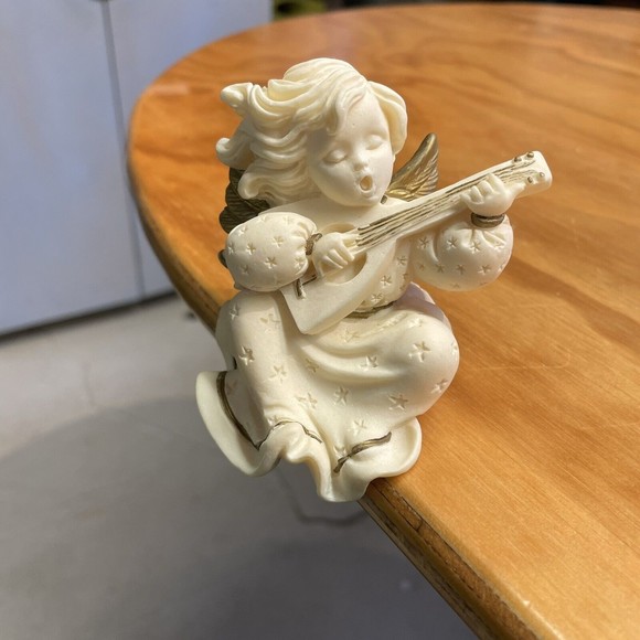 Windsong Angel with Mandolin Figurine made by Roman Inc #83658 Numbered - Picture 1 of 5